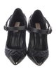 Valentino Quilted Pattern Leather Pumps