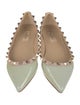 Valentino Rockstud Accents Patent Leather Ballet Flats