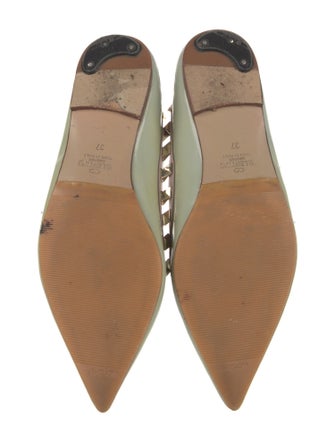 Valentino Rockstud Accents Patent Leather Ballet Flats