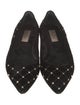 Valentino Rockstud Accents Velvet Flats