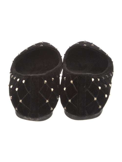 Valentino Rockstud Accents Velvet Flats