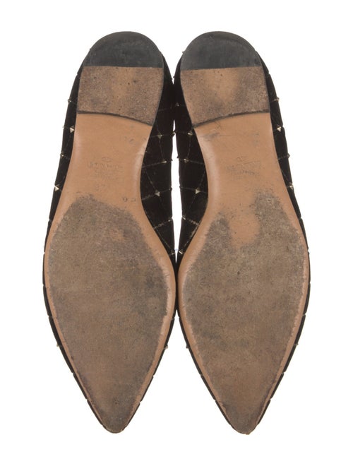 Valentino Rockstud Accents Velvet Flats