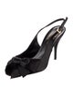 Valentino Satin Bow Accents Slingback Pumps