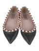 Valentino Rockstud Accents Leather Ballet Flats
