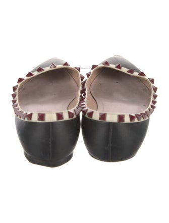 Valentino Rockstud Accents Leather Ballet Flats