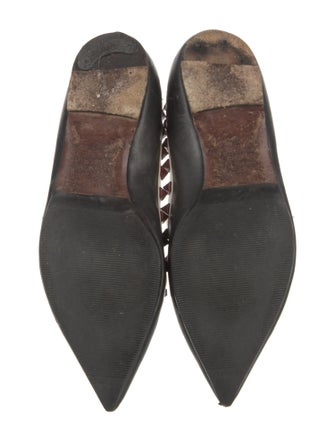 Valentino Rockstud Accents Leather Ballet Flats