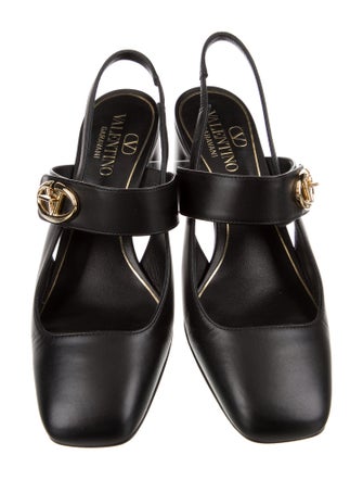 Valentino Leather Slingback Pumps