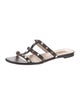 Valentino Rockstud Accents Leather Slides