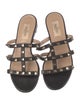 Valentino Rockstud Accents Leather Slides