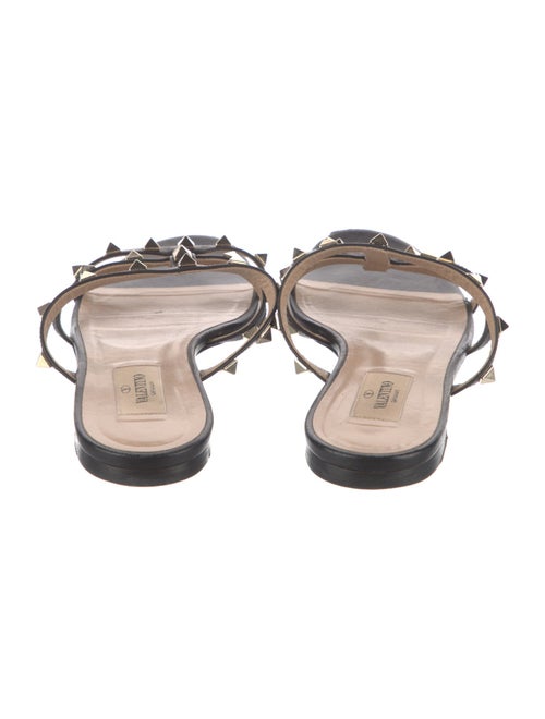 Valentino Rockstud Accents Leather Slides