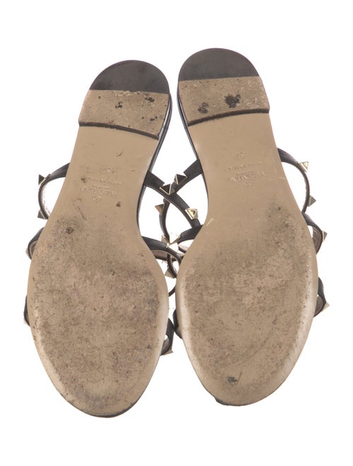 Valentino Rockstud Accents Leather Slides