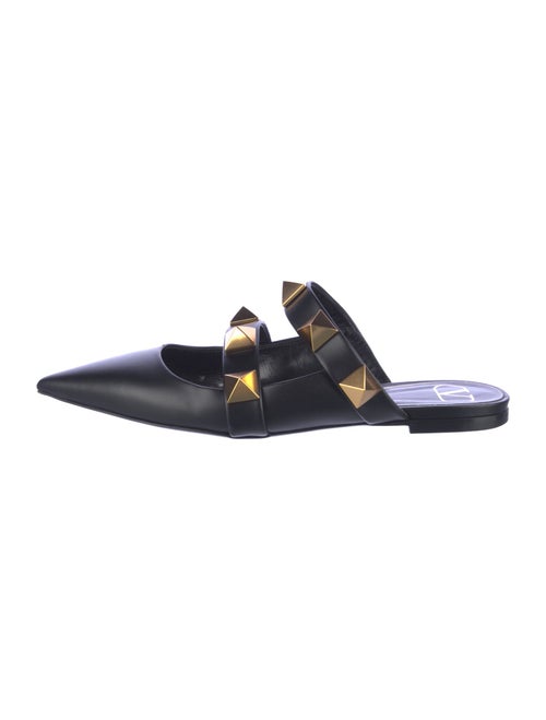 Valentino Rockstud Accents Leather Mules