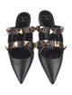 Valentino Rockstud Accents Leather Mules