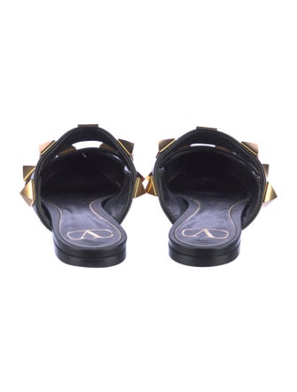 Valentino Rockstud Accents Leather Mules
