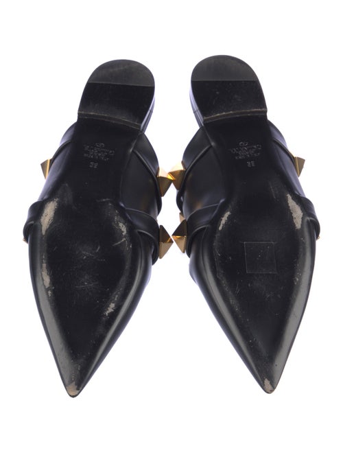 Valentino Rockstud Accents Leather Mules