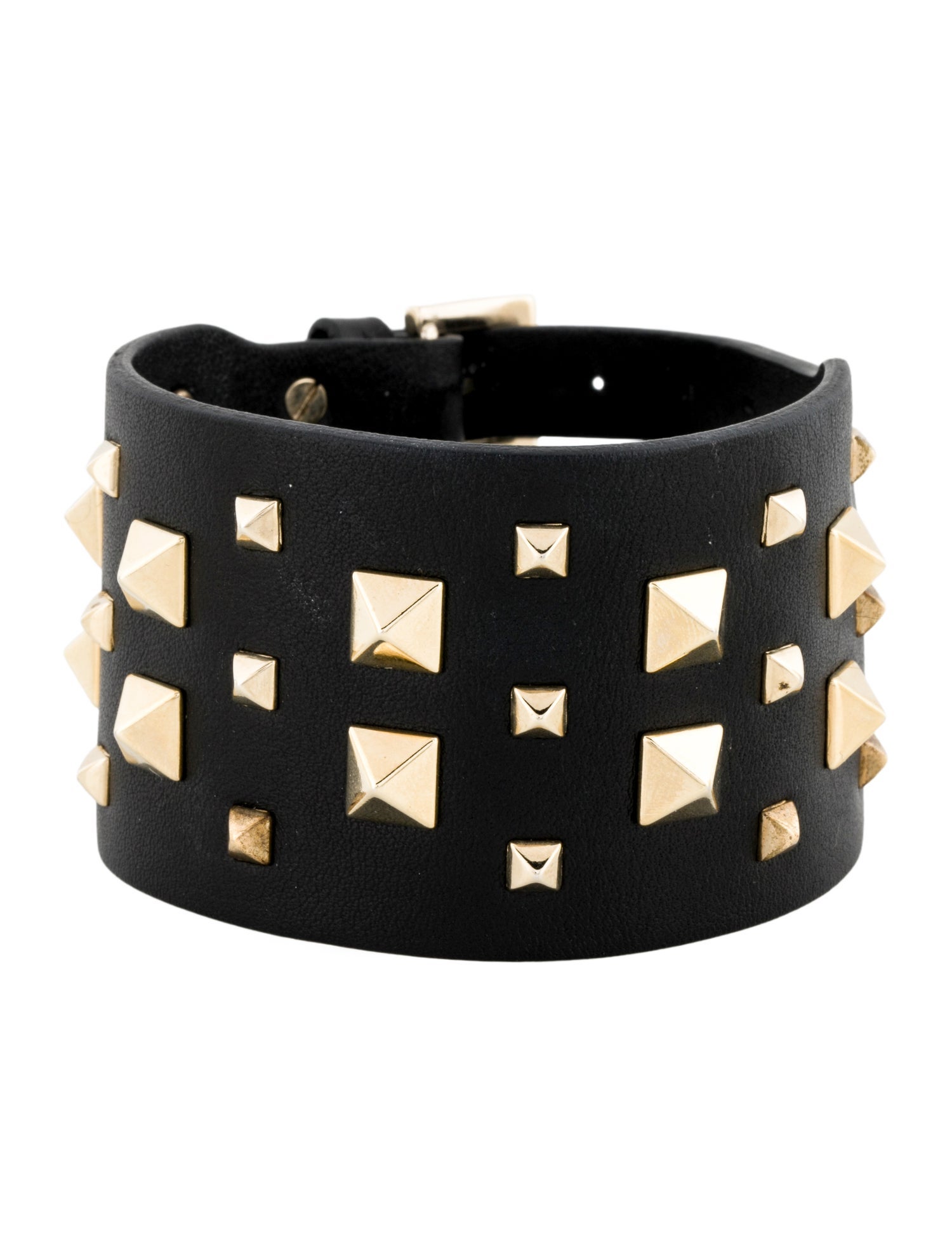 Valentino Rockstud Wide Leather Bracelet