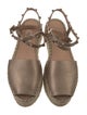 Valentino Rockstud Accents Leather Espadrilles