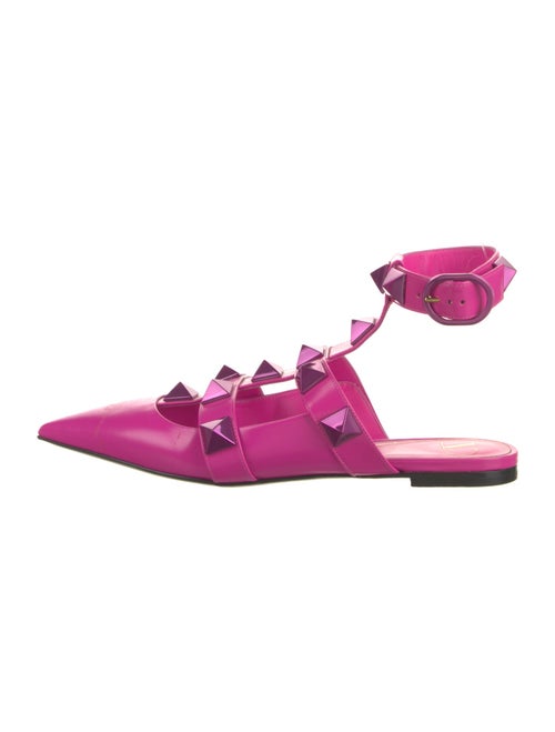 Valentino Rockstud Accents Leather Mules