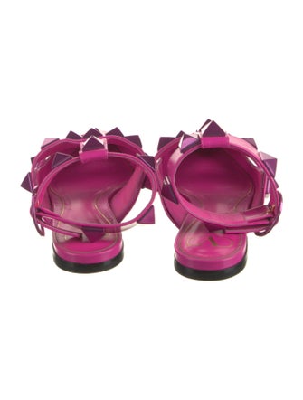 Valentino Rockstud Accents Leather Mules