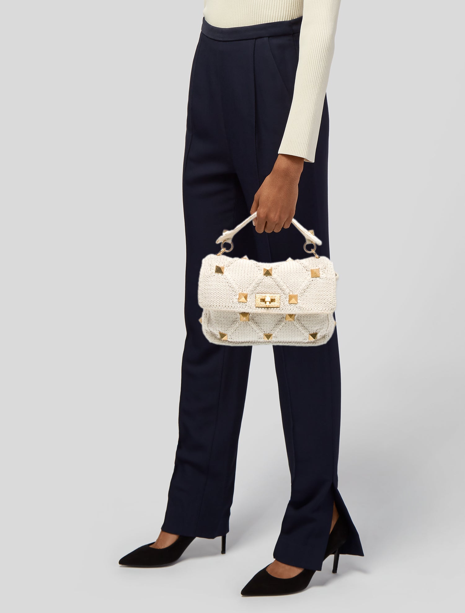 Valentino Rockstud Top Handle Bag