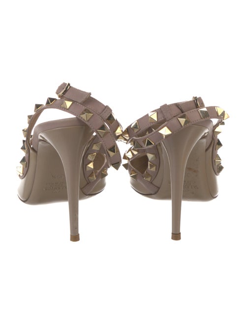 Valentino Rockstud Accents Patent Leather T-Strap Pumps