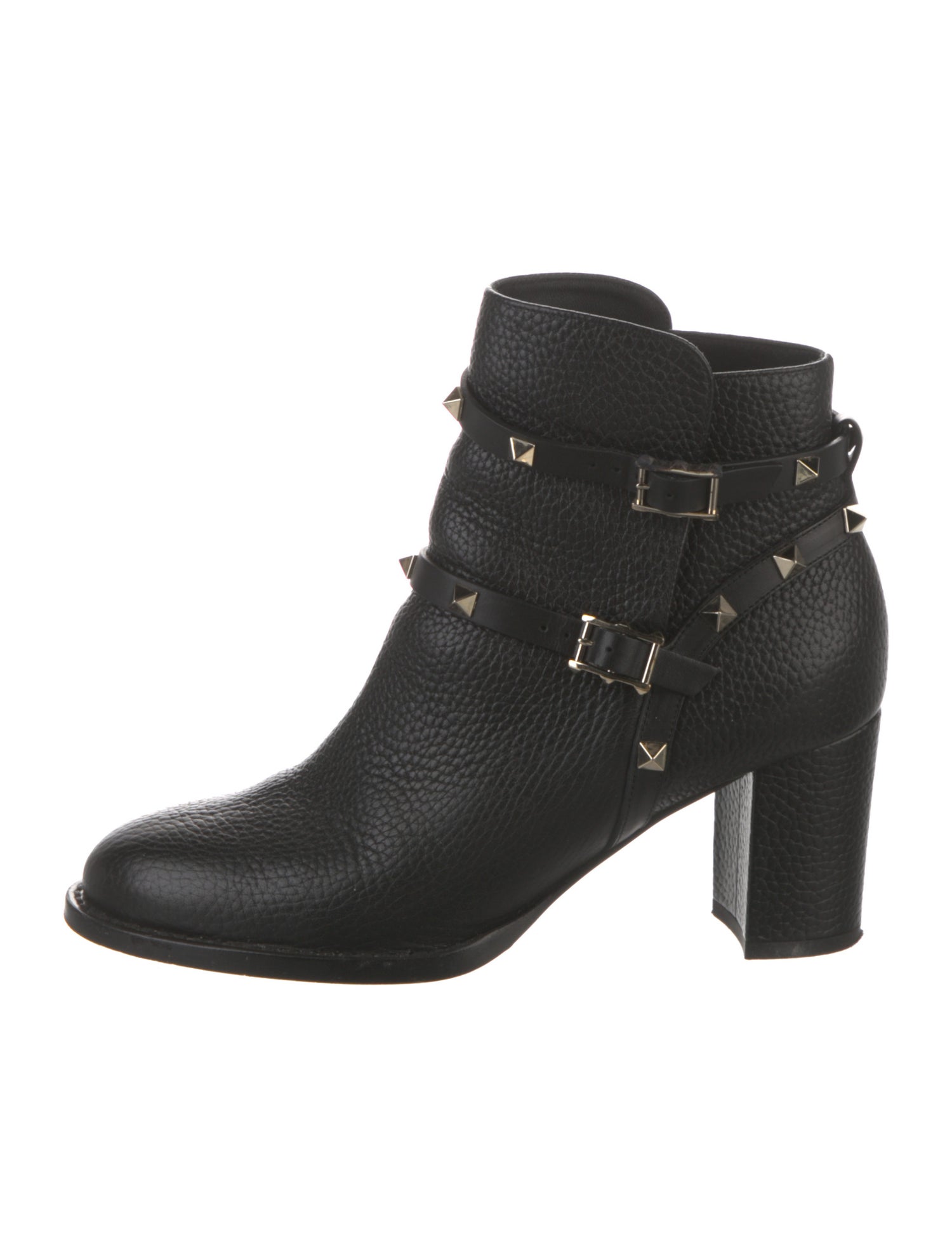 Valentino Rockstud Accents Leather Boots
