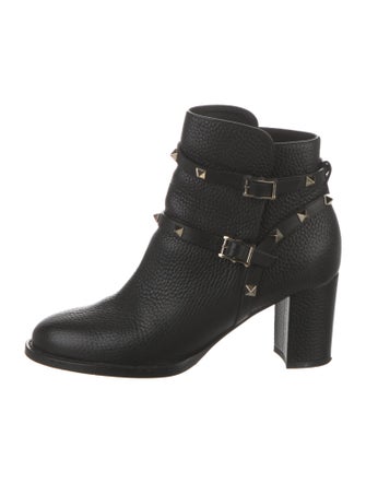 Valentino Rockstud Accents Leather Boots