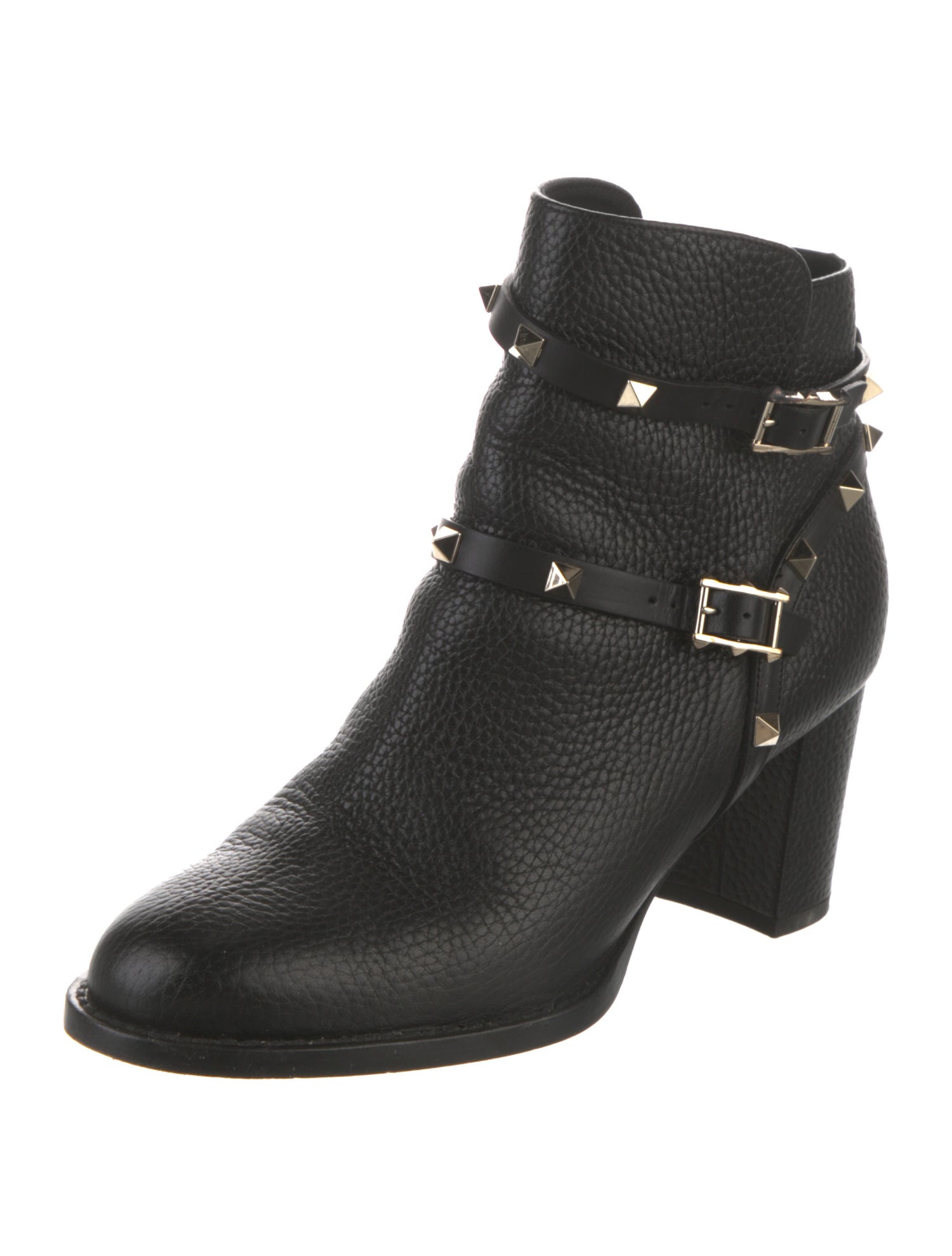 Valentino Rockstud Accents Leather Boots