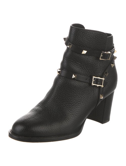 Valentino Rockstud Accents Leather Boots