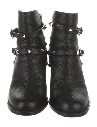 Valentino Rockstud Accents Leather Boots