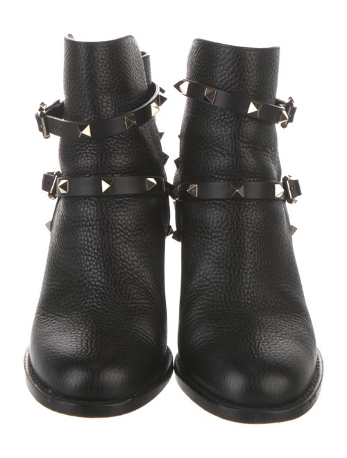 Valentino Rockstud Accents Leather Boots