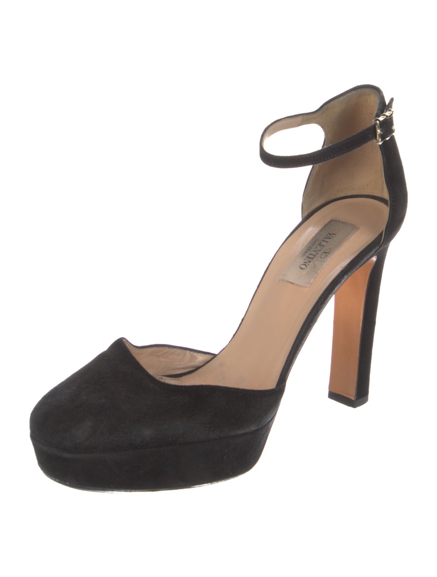 Valentino Rockstud Accents Suede D'Orsay Pumps