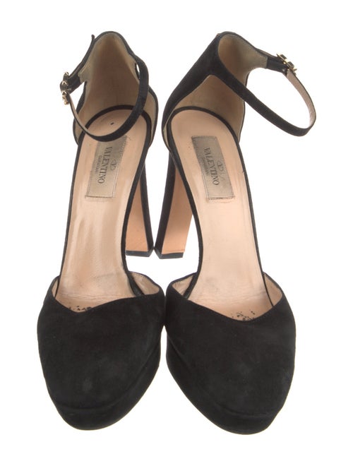 Valentino Rockstud Accents Suede D'Orsay Pumps