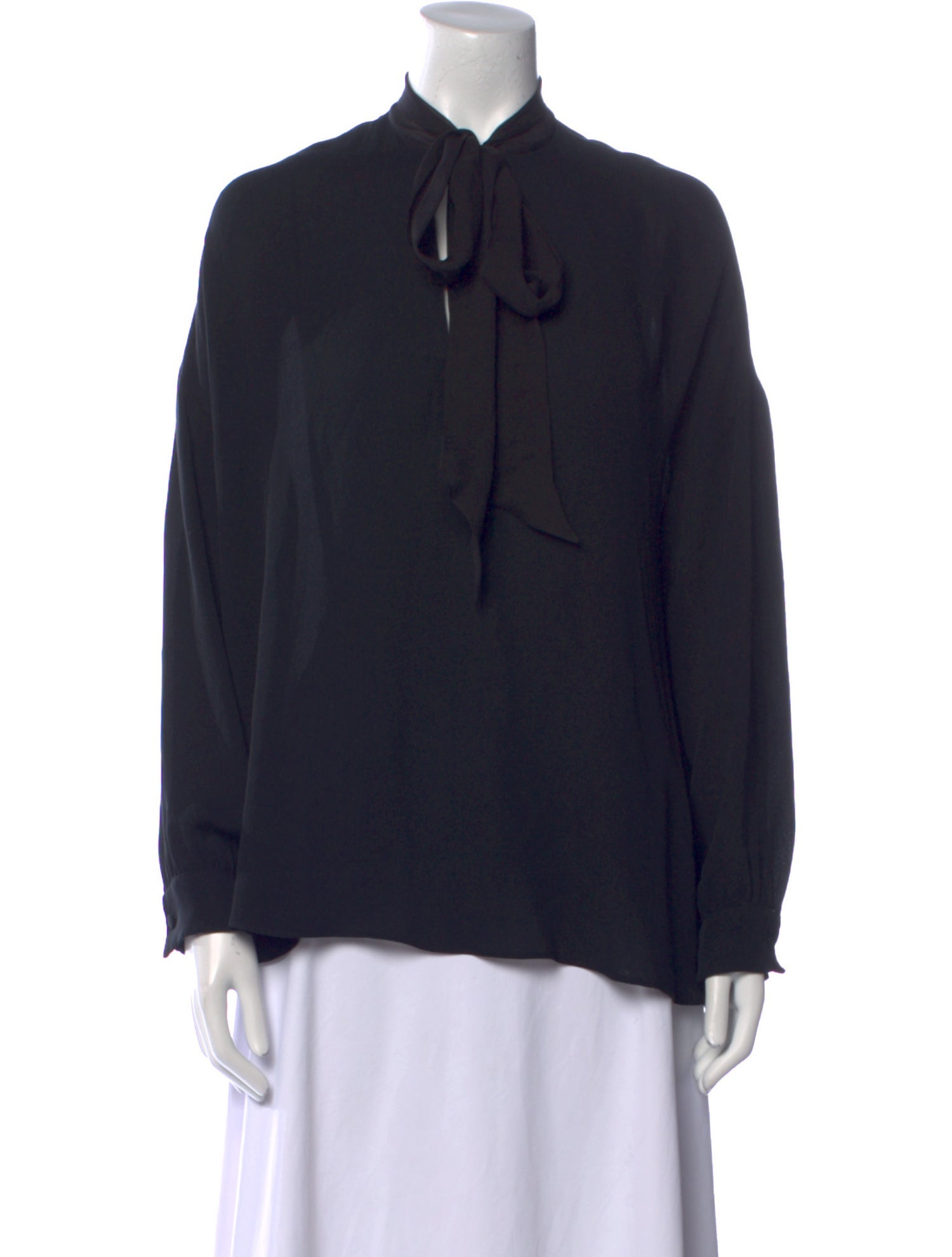 Valentino Silk Tie Neck Blouse