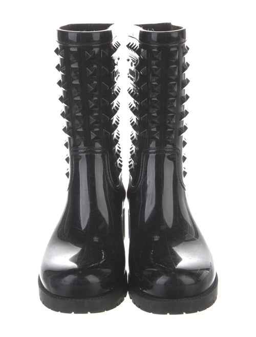 Valentino Rubber Studded Accents Rain Boots