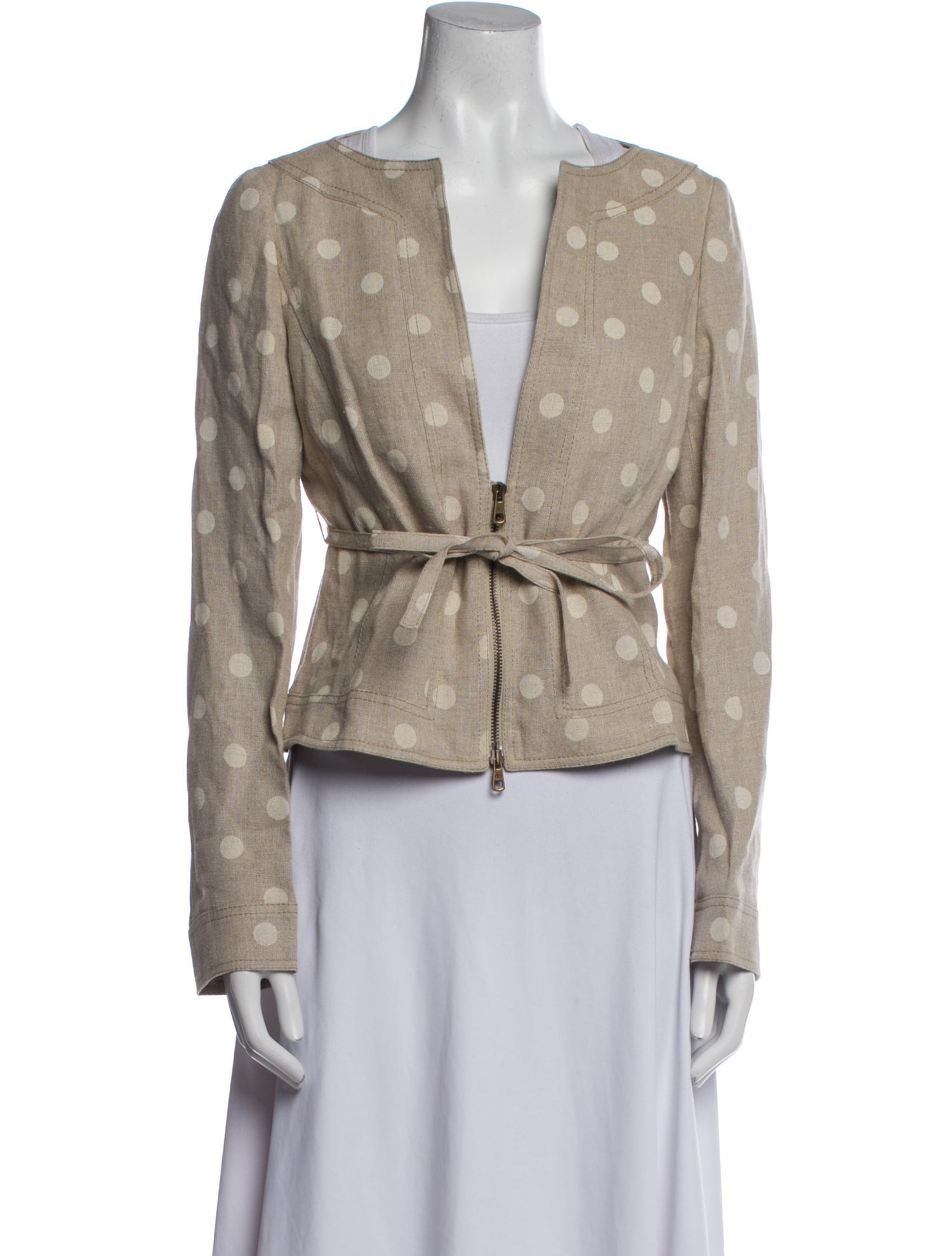 Valentino Linen Polka Dot Print Jacket w/ Tags