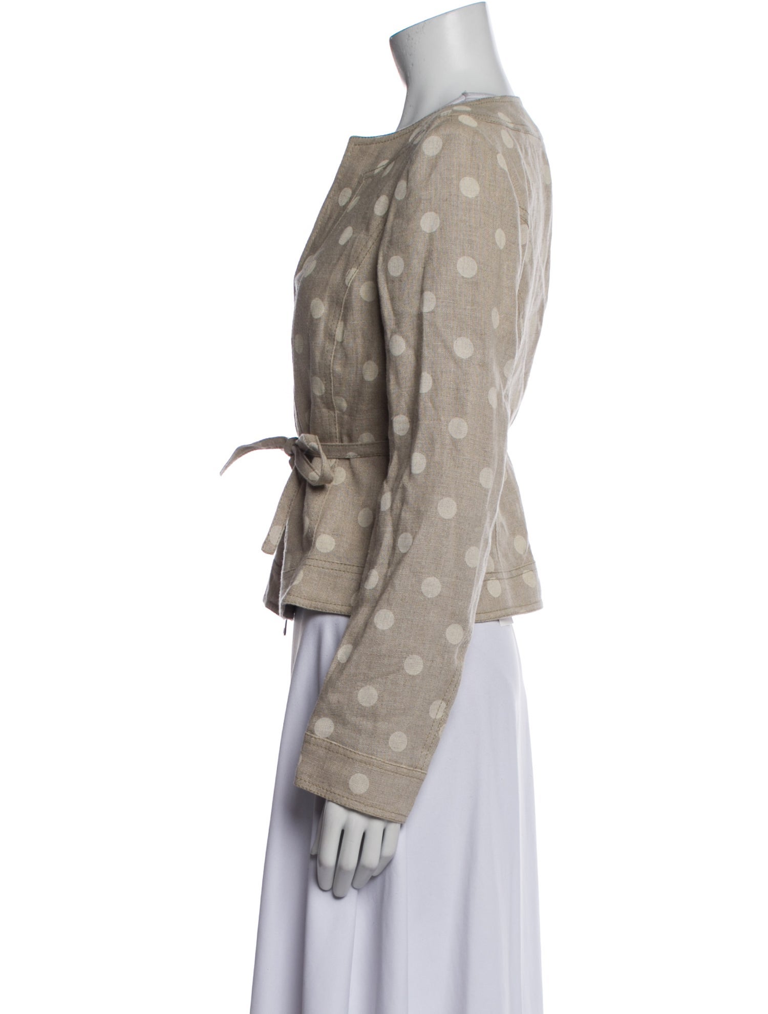 Valentino Linen Polka Dot Print Jacket w/ Tags