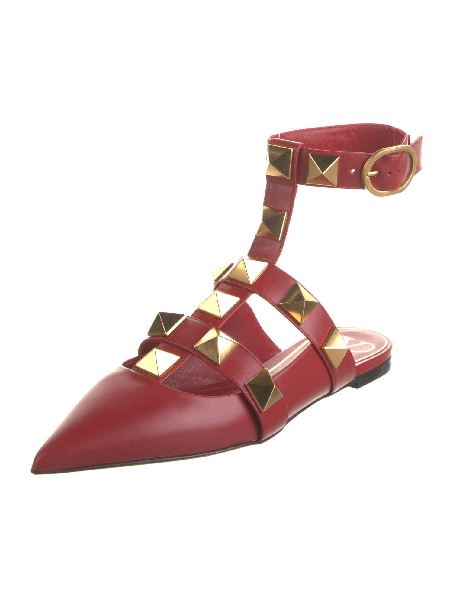 Valentino Leather Studded Accents Mules