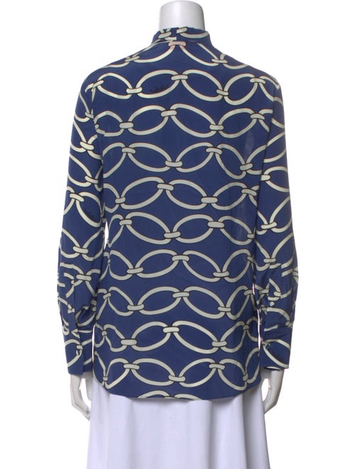 Valentino Silk Printed Button-Up Top