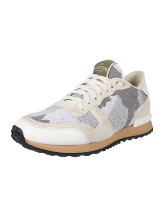 Valentino Rockstud Accents Mesh Athletic Sneakers