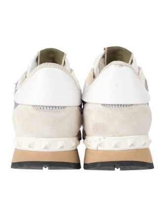 Valentino Rockstud Accents Mesh Athletic Sneakers
