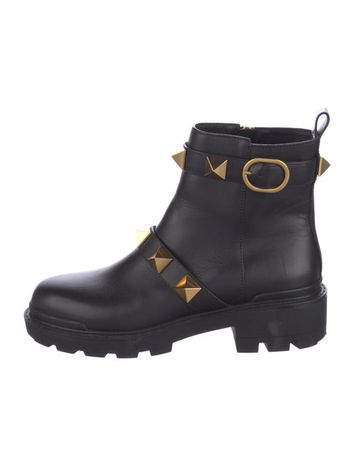 Valentino Rockstud Accents Leather Boots