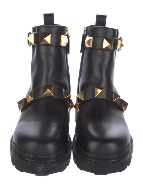 Valentino Rockstud Accents Leather Boots