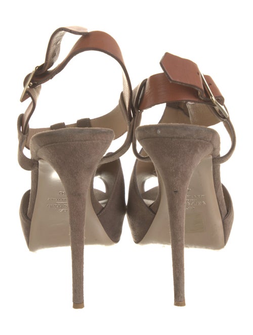 Valentino Rockstud Accents Suede T-Strap Pumps