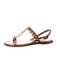 Valentino Rockstud Accents Leather T-Strap Sandals