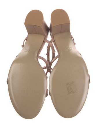 Valentino Rockstud Accents Leather Slides