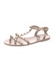 Valentino Rockstud Accents PVC T-Strap Sandals