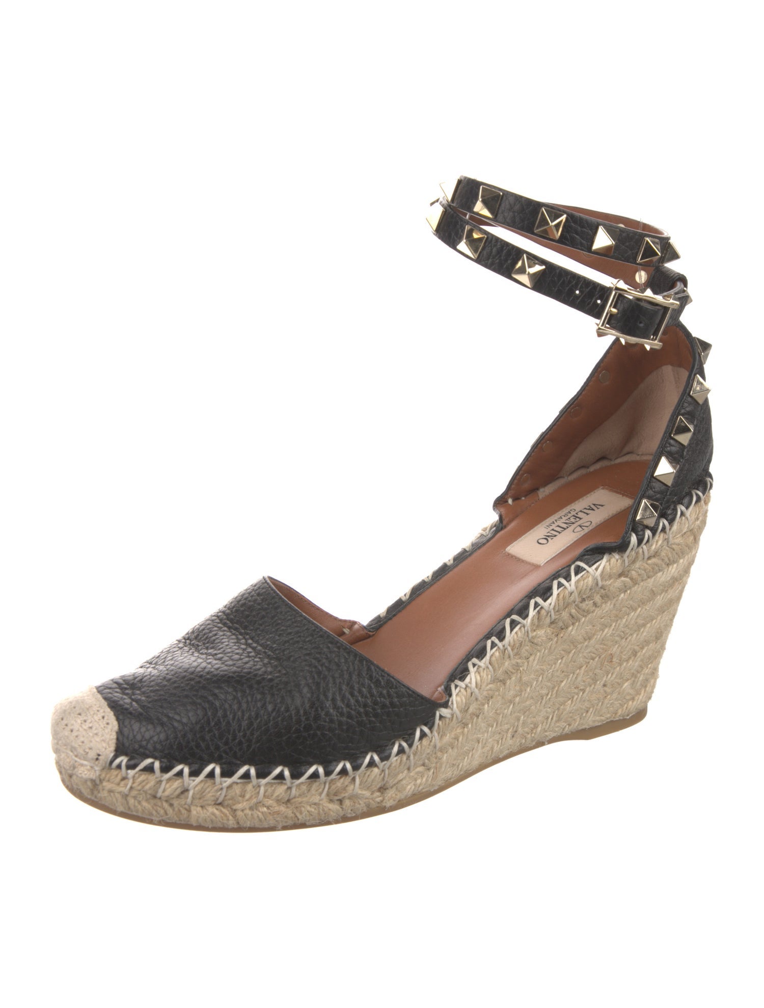 Valentino Rockstud Accents Leather D'Orsay Pumps