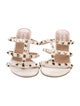 Valentino Rockstud Accents Leather Slides
