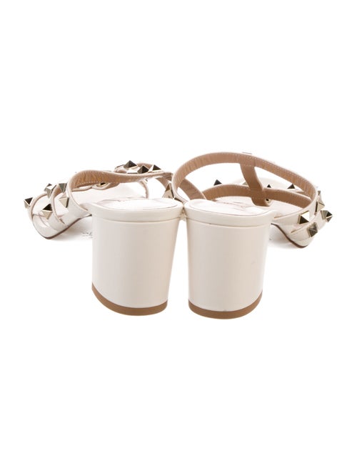 Valentino Rockstud Accents Leather Slides